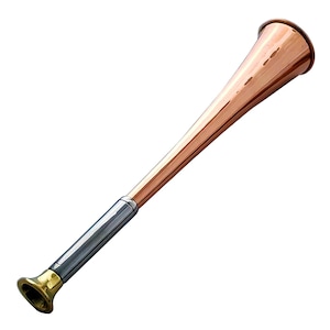 Copper Fox Hunting Horn: Huntsman Gift, Mantel Decor (25cm).
