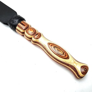 Leather Paddle Paddle Spanker Whip Tawse Split Leather Paddle Wood Handle Paddle Bdsm Paddle Spanking Paddle Paddle Spanking image 8