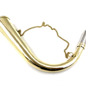 Hunting Bugle Horn, With Brass Chain, Hunting Helper For Hunters By A B Instrument Co
