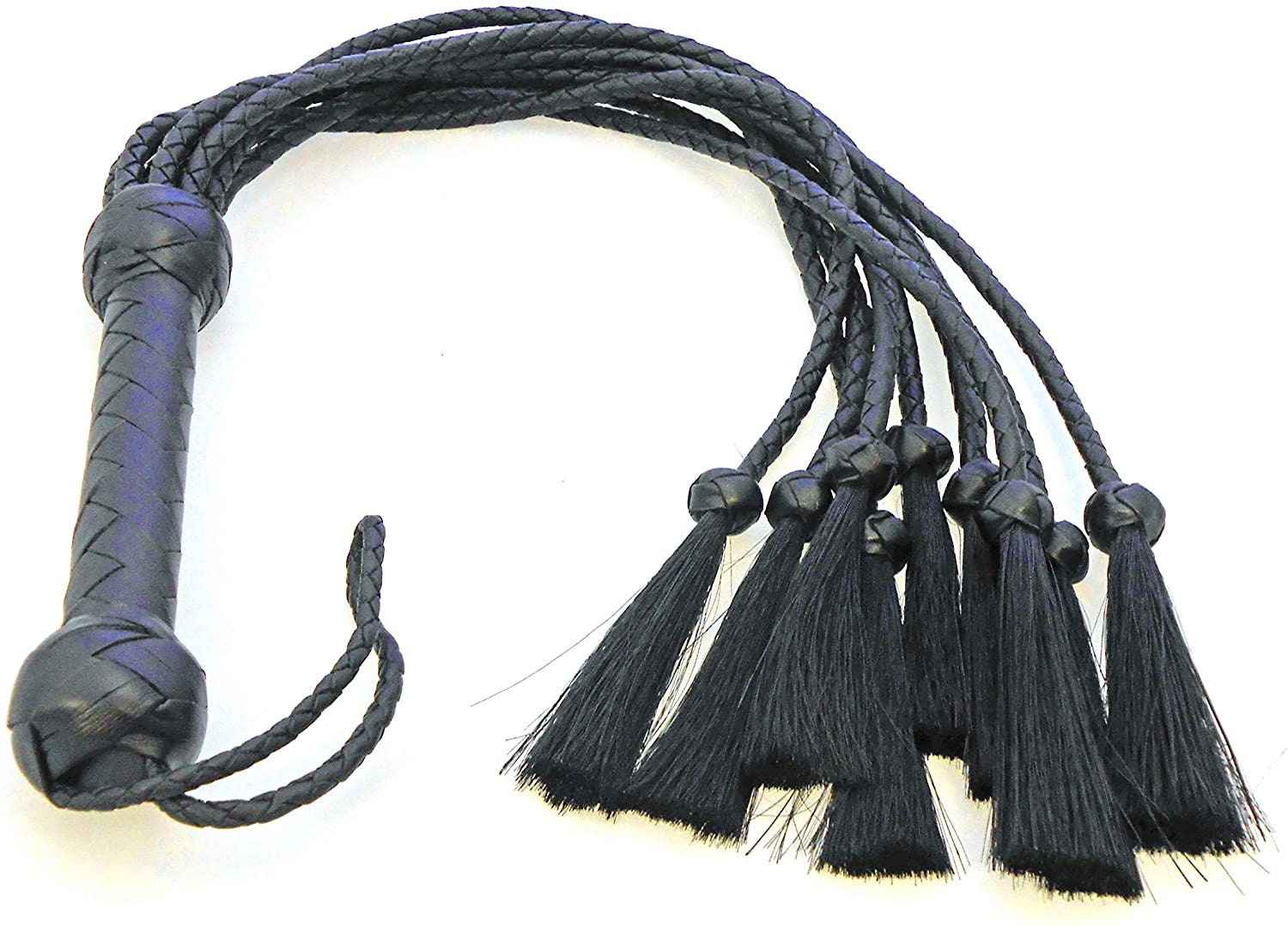 Handmade Black Heavy Duty Suede Leather Revolving Head Flogger with 26  Tails – Pink Heffs™