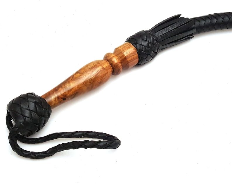 Handmade Leather Bull Whip - 4 FT Wood Handle Flogger - Etsy