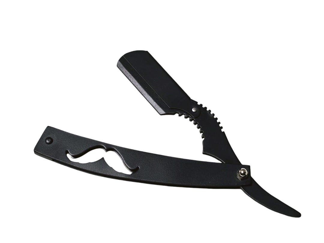 Cut Throat Razor - Red and Black Metal Cut-throat Razor - Stylish and ...