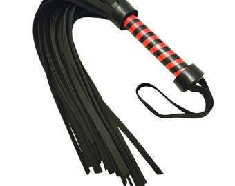 Handmade Nubuck Leather Flogger: 36 Tails, 56cm