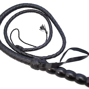 Bull Whip - Leather Bull Whip - Black Leather Whip- Cosplay Whip - Whip - Cat Whip - Flogger Whip - Flog Whip - Tawse - Indiana Jones Whip