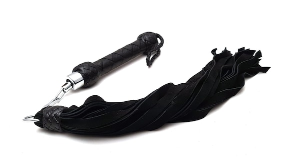 Handmade Leather and Suede Flogger, 27 inch