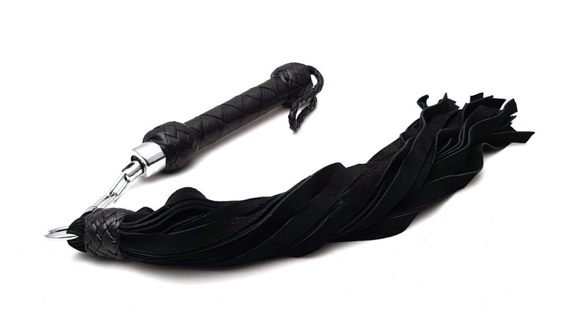 Handmade Leather and Suede Flogger, 27 inch image 1