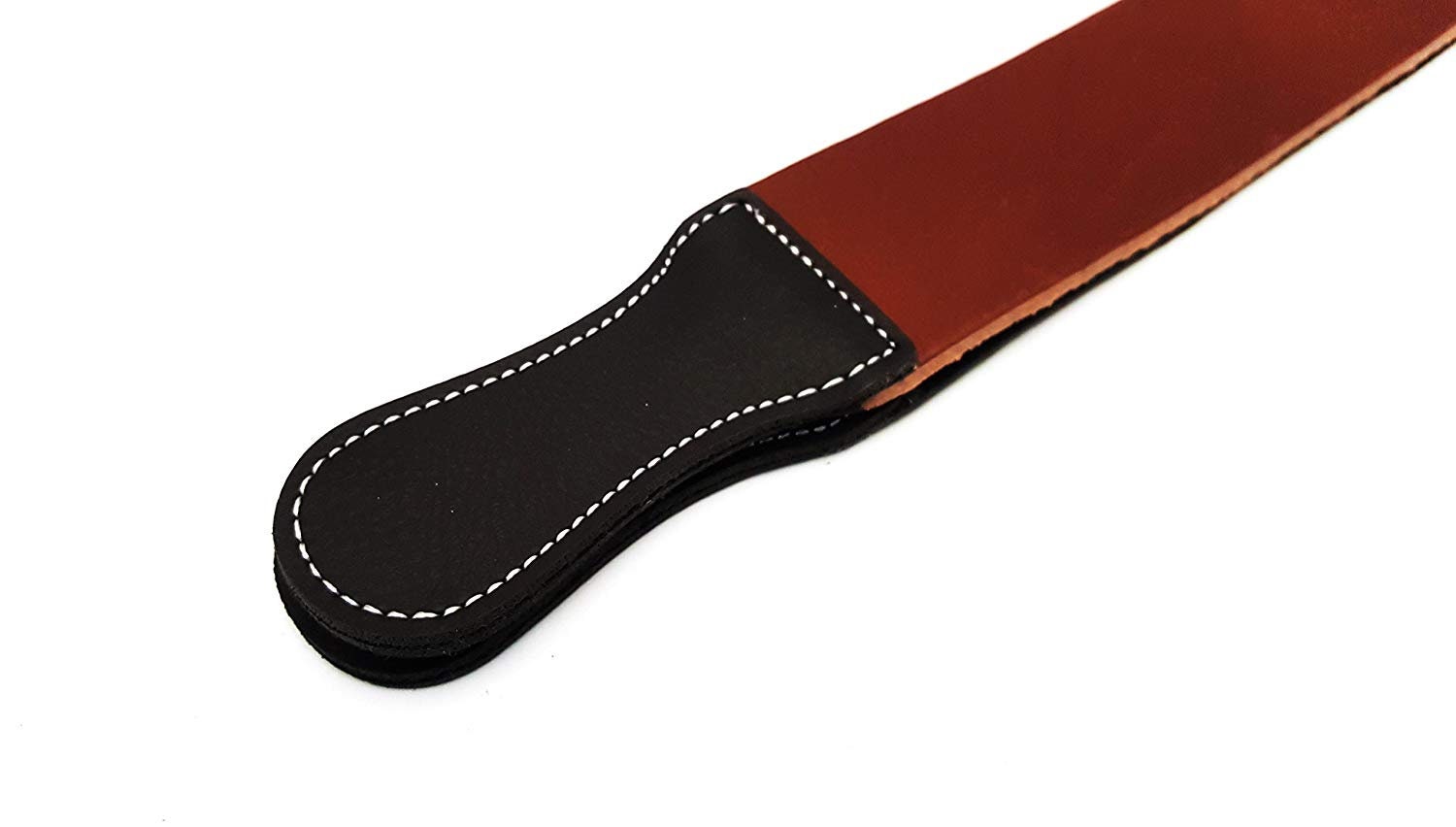 Leather Razor Strop: Two Sided Sharpening Belt, Barber Tool (12 Inches ...