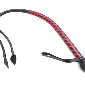 Leather Whip - Bullwhip - Leather Bullwhip - Leather Whip - Braided Leather Bullwhip - Tawse - Bullwhip Leather - Snake Whip - Bullwhip UK