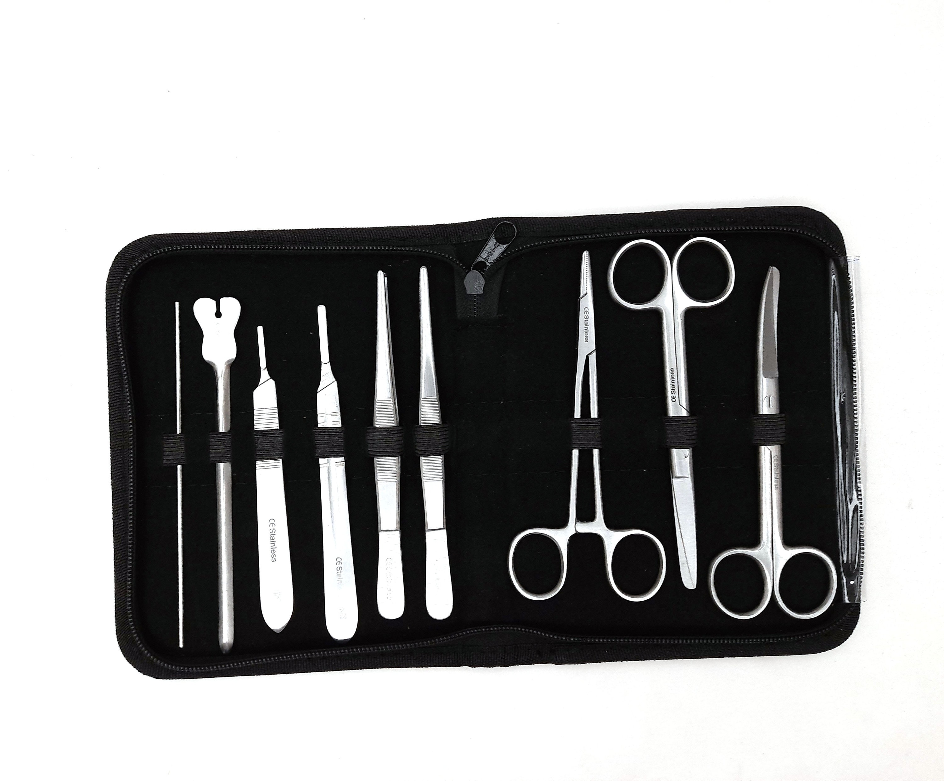Kit de sutura para estudiantes de medicina, kit completo de práctica de  sutura con almohadilla para la piel, kit de almohadilla de sutura médica  con