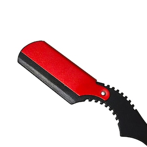 Cut Throat Razor - Red and Black Metal Cut-throat Razor - Stylish and ...