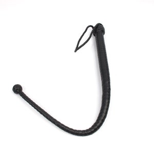 Plaited Leather Bullwhip: 23.5&quot; Turk Head Design