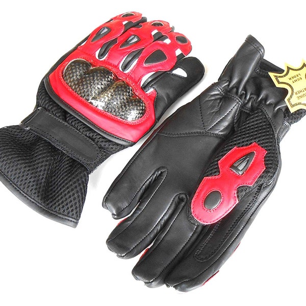 Motorcycle Gloves - Motorbike Gloves - Leather Motorcycle Gloves - Cycle Gloves - Sports Gloves - Leather Gloves - Leather Motorbike Gloves.