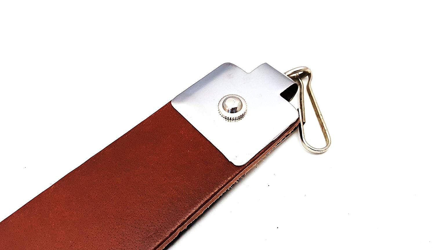Leather Razor Strop: Two Sided Sharpening Belt, Barber Tool (12 Inches ...