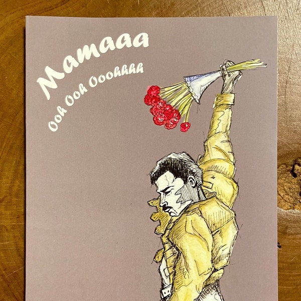 greeting card | Mother's Day card "Freddy Mercury" including envelope