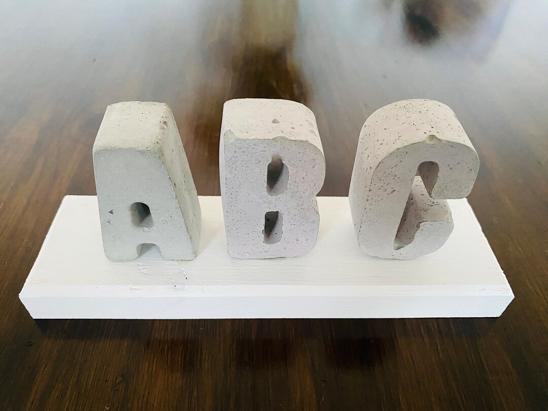 Letters Made of Modeling Plaster/concrete - Etsy