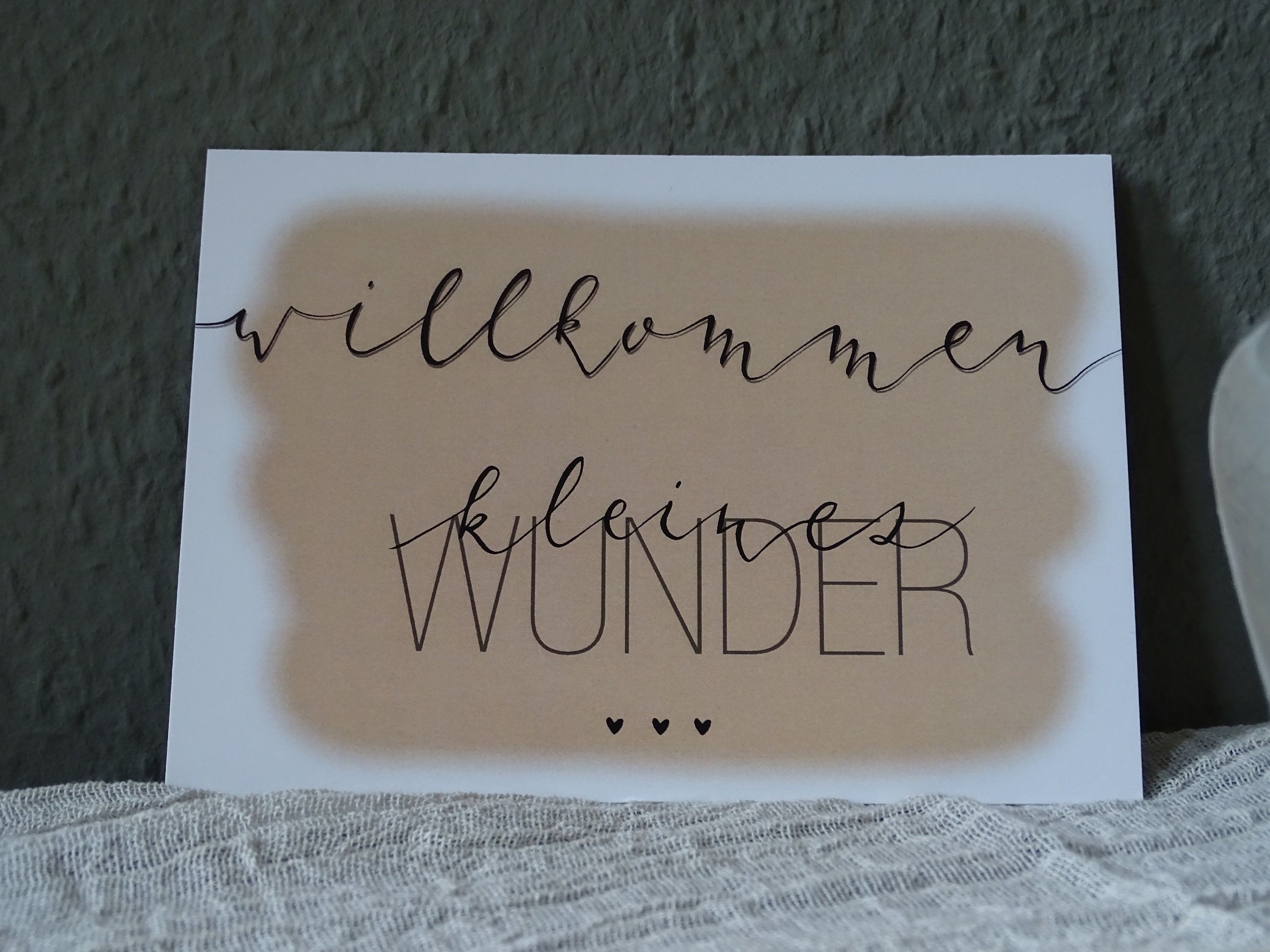 Karte Kleines Wunder Baby Etsy.de