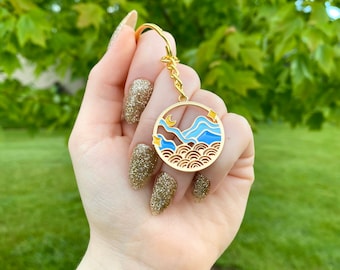 \u00a0 Fast /& Free Shipping Made in the USA with Resin Handmade Ocean Keychain\u00a0