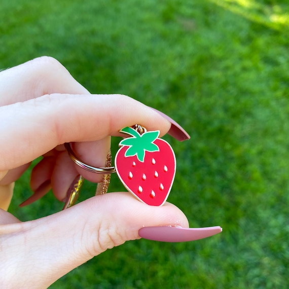 Llavero Para Tarta Diseño De Fresa Llavero Para Tarta Diseño De Fresa