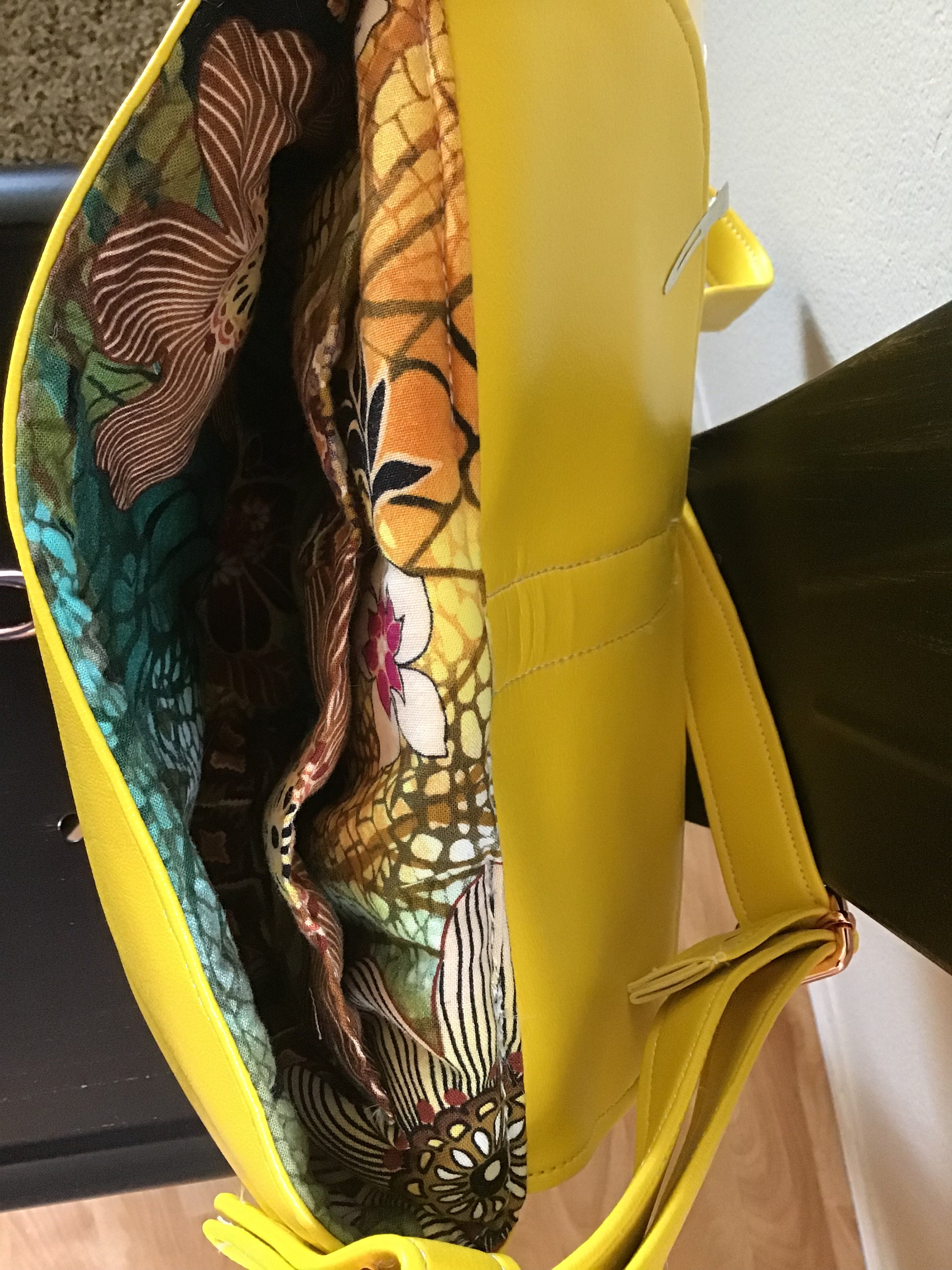 Camilla Crossbody Bag in Bright Yellow Vinyl 