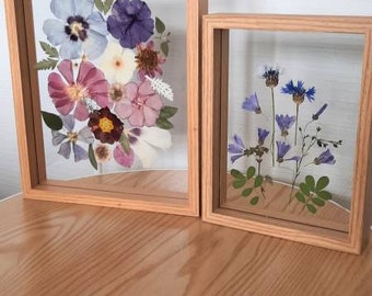 Dried flower decor / Pressed flower / Floral design / Living room Bedroom Decoration /Wedding gift / Flower artwork / Herbarium / Wall frame