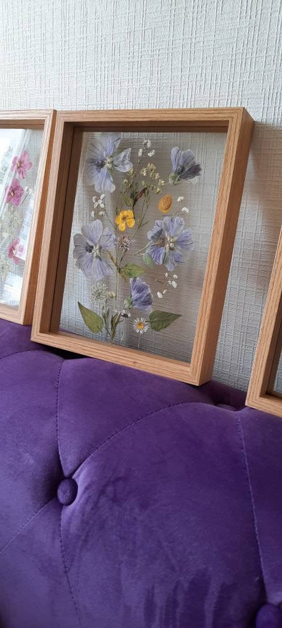 Décor de Fleurs Séchées/Fleur Pressée Design Floral Décoration Chambre Salon Cadeau Mariage Œuvres d