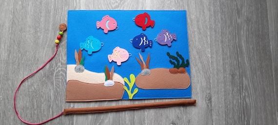 Felt Toys, Felt Fishing Set, Kids Toddler Fish Educational Game