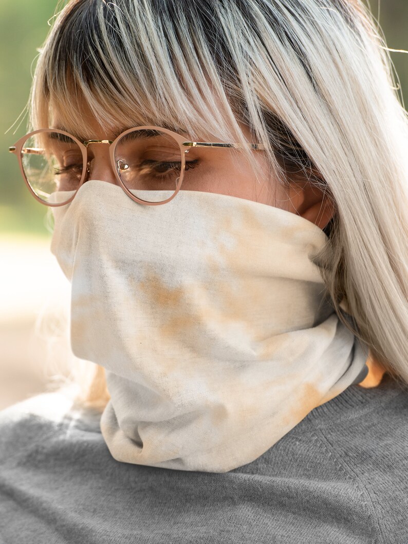 Nude Cloudy Dyes Cloudy Tie Dye Face Mask Neck Gaiter For Etsy