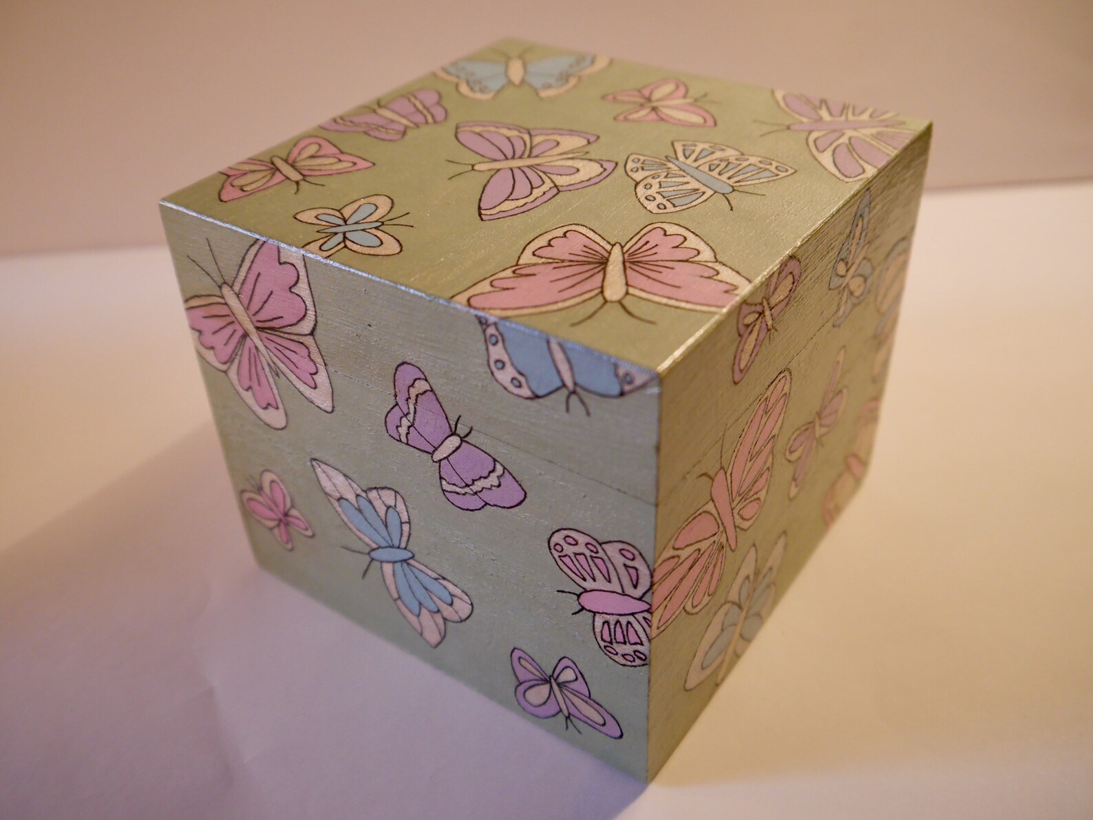 Handpainted Butterfly Keepsake Box Etsy