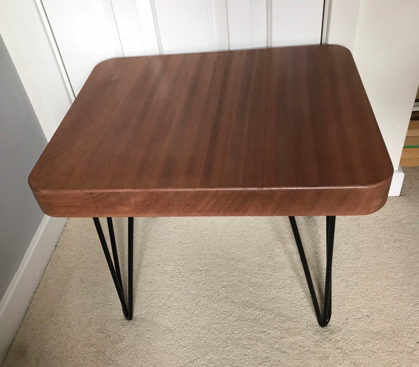 Handmade Hardwood Coffee Table With Clear Varnish Black Etsy