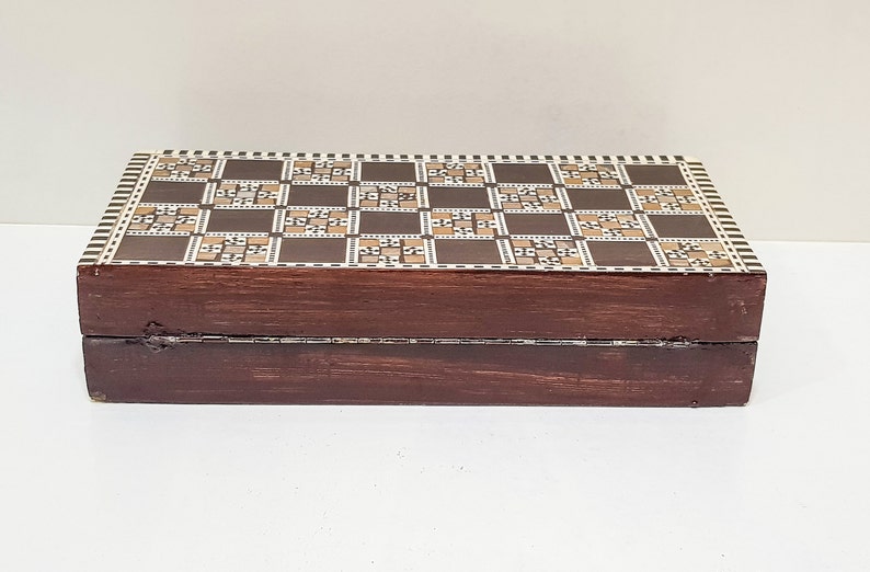 or characters or stones Brett Dama NEW 49 x 49 cm Mosaic Wood Backgammon Chess or characters or stones Brett Dama NEW 49 x 49 cm Mosaic Wood Backgammon Chess