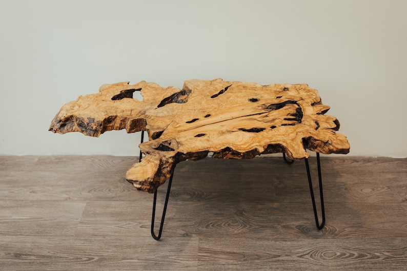 Natural Olive Wood Table Etsy