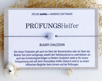 Edelstein Armband Konzentration Lernen Aufmerksamkeit Prüfungshelfer Abschlussprüfung Geschenk Mutmacher Prüfungsangst Talisman Glücksstein