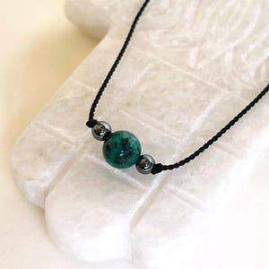 ASTROLOGY CANCER • Gemstone Bracelet • Chrysocolla • Hematite • Pearl • 925 Sterling Silver • Zodiac Lucky Charm image 7