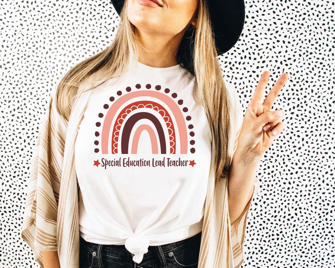 Rainbow Special Education Lead Teacher shirtsBack To Etsy