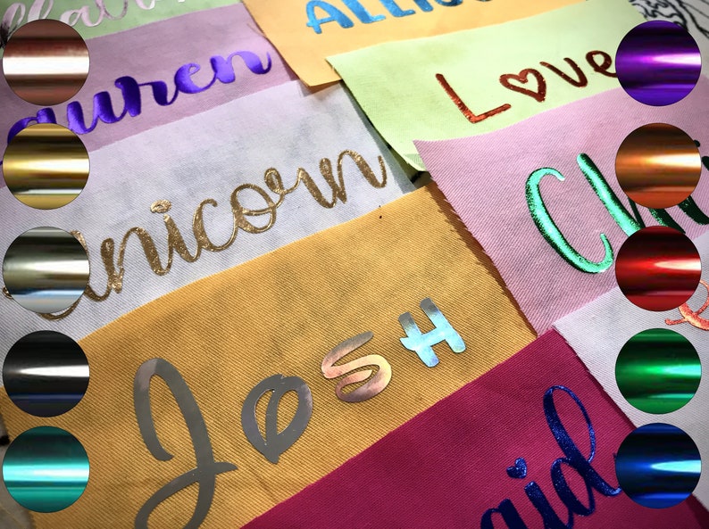 Iron on Vinyl for Fabric Metallic Iron On Iron Onbridesmaid Etsy