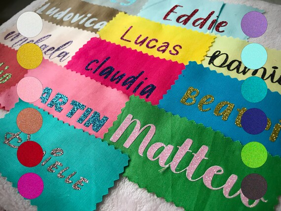 Glitter Iron on Vinyl for Fabric Metallic Iron On Iron | Etsy UK