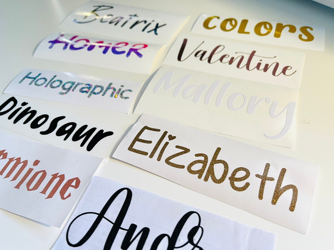 Personalisierte Vinyl Aufkleber Folien Namen Sticker Etsy.de