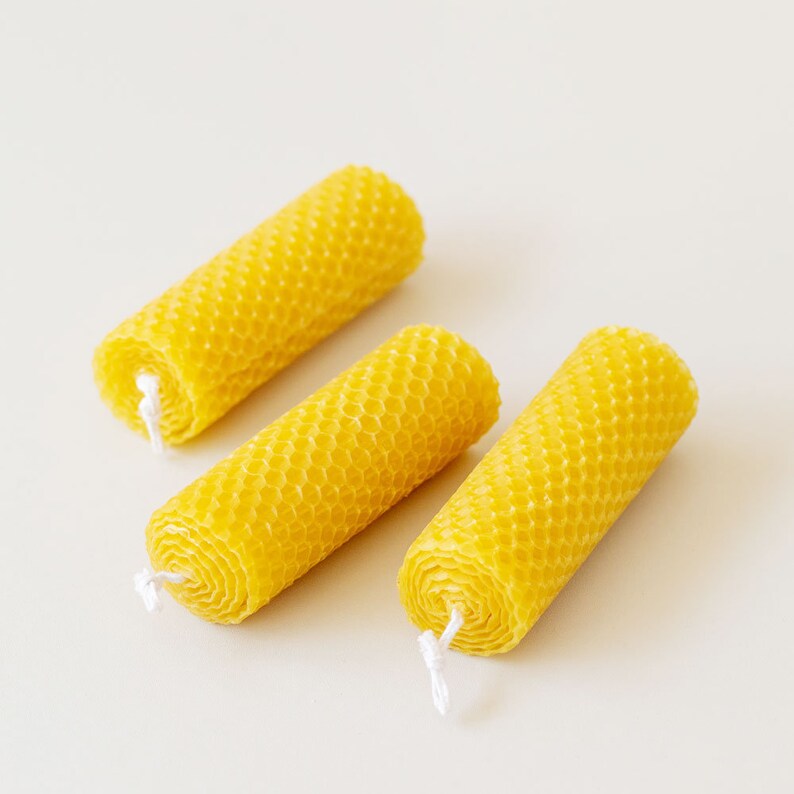 Hand rolled Beeswax Sheet Candle 3 sizes Etsy