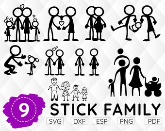 Download Stick family svg | Etsy
