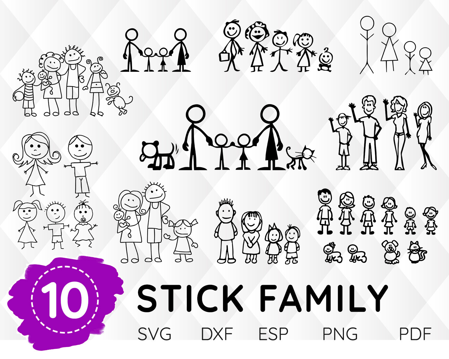 Download STICK FAMILY SVG stick figure family Svg stick figure svg ...