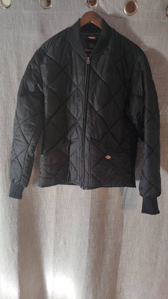 Dickies Mens Diamond Quilted Nylon Jacket Size Medium and Insulted Navy Blue Etsy