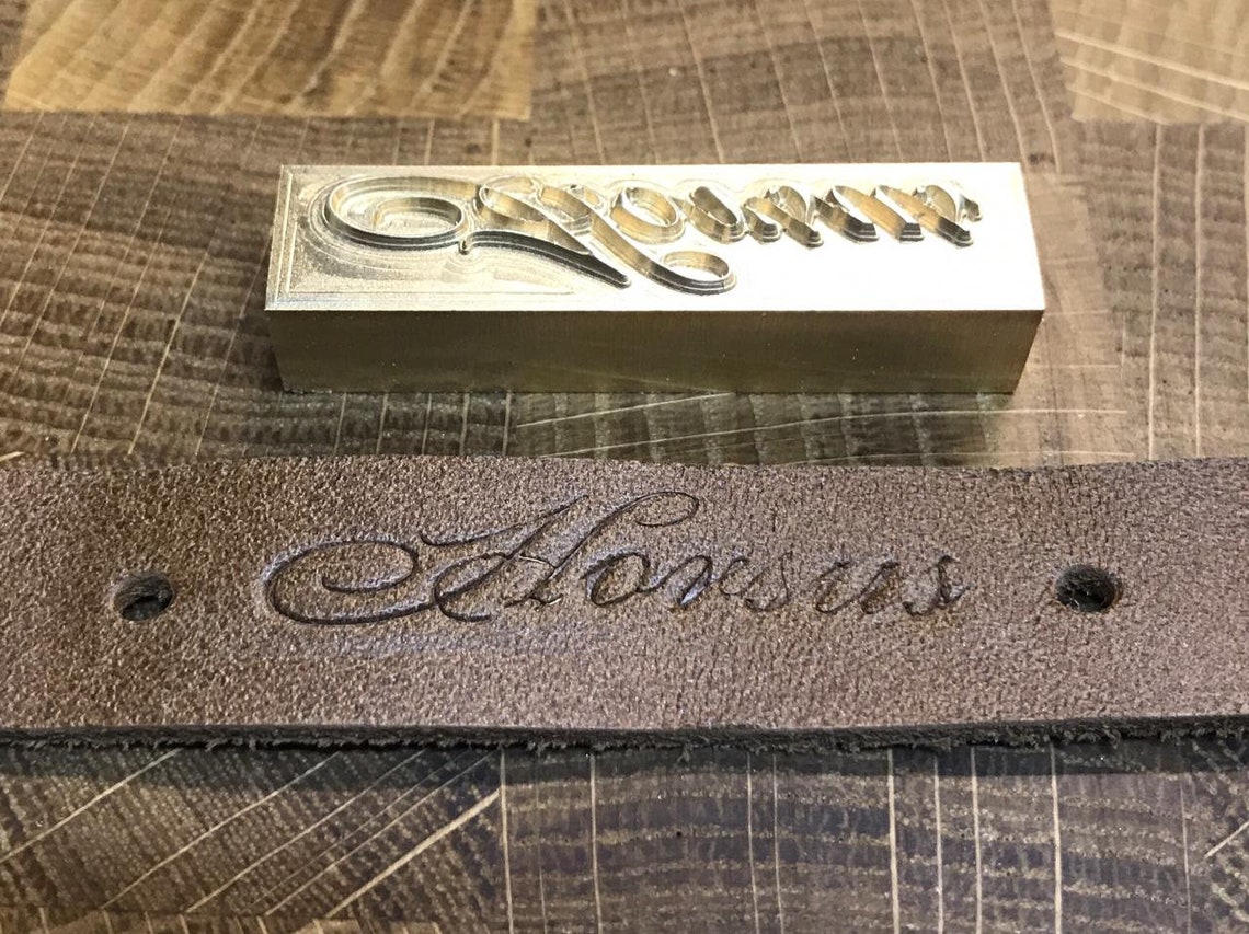 Custom leather stamp / Leather branding / Flame Heated Etsy