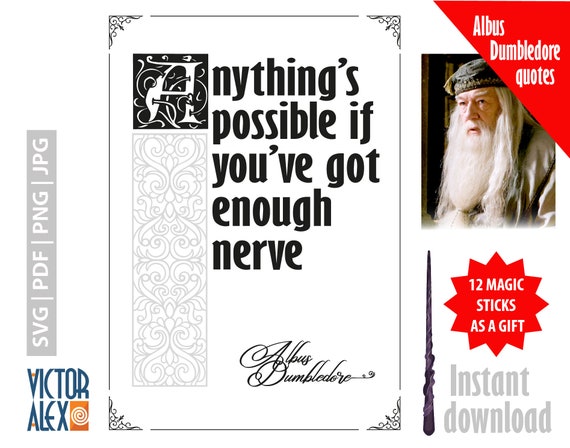 Download Albus Dumbledore Harry Potter Downloadable Quote Print Picture Etsy