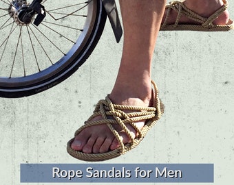 Sandales en corde / Livraison gratuite ! / Style hippie / Fait main / Homme