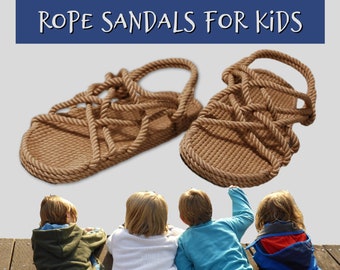 Childrens Handmade Rope Sandals | Hippie Sandals | Barefoot Sandals | Bohemian Sandals | Greek Sandals | Girls and Boys Sandals