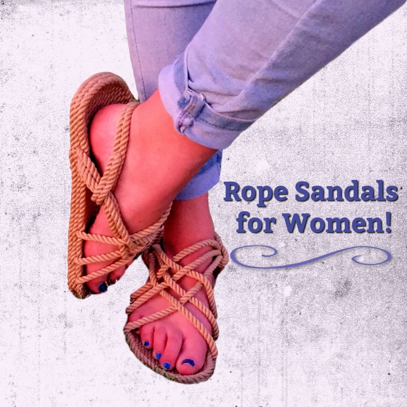 Rope Sandals / Free Ship! / Hippie Style / Handmade / Womens 