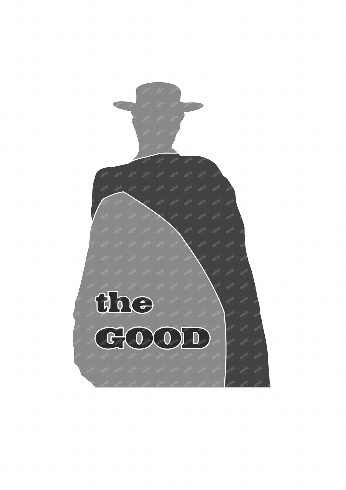 The Good, Bad and Ugly Movie Silhouette, Blondie Design, SVG, Vector ...