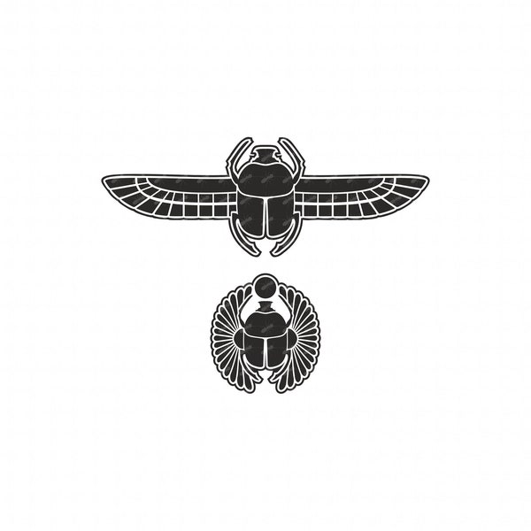 Ancient egyptian scarab, SVG, Vector graphic, instant download, cut file, T-shirt design, sacral design (svg, pdf, png)