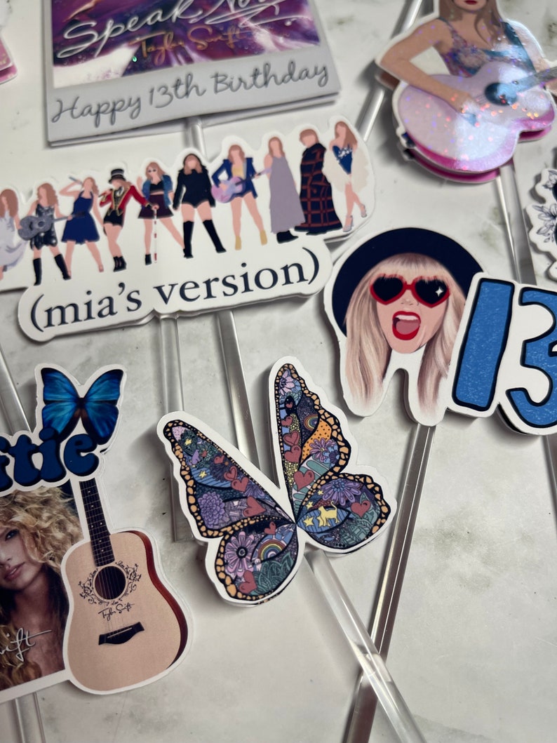 Taylor Swift Themed Cake Topper / Cupcake Toppers Etsy