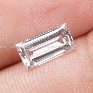 Baguette cut Lab Grown Diamond, Baguette cut CVD Diamond, Lab Created Baguette cut Loose Diamond, 0.25CT/0.50CT/1.0CT Baguette Cut Diamond